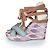 Sandali con zeppa stampati etnici Stuart Weitzman Multicolore - vista 2