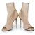 Gianvito Rossi, botas de calcetín de red en beige - vista 5
