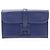 Borsa clutch Jige Duo in pelle box di Hermès Blu - vista 2