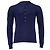 Fendi Halbknopf-Fit Pullover aus marineblauem Baumwollstoff