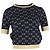 Gucci GG Lamé Top aus navyblauer Baumwolle Mehrfarben
