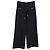 Timeless Pantalones de pierna ancha en algodón negro Chanel