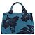 Borsa tote in tela Canapa turchese Prada Blu