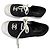 Chanel Sneaker Schwarz Weiß Stoff Größe 37