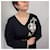 Escada blauer Wollpullover aus den 80ern mit Blumenmuster - Ansicht 9