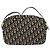 Borsa a Spalla in Tela Trotter Christian Dior Blu Navy Oro Auth 128360 D'oro - vista 2