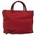 Borsa Tote PRADA Nylon Rossa Argento Auth bs27835 Rosso