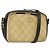 CHANEL Borsa a Spalla Matelassé in Camoscio Avorio Oro CC Auth 128451 D'oro Crudo
