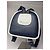 Vintage Courreges Paris Leder Rucksack navy und weiß - Ansicht 8