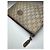 Ophidia Clutch in pelle vintage Gucci Plus marrone grigio - vista 7