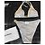 Bikini de dos piezas Chanel 2024 Coco Beach en plata con logo CC, talla FR 38 Hardware de plata - vista 2
