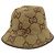 Chapéu bucket em lona Jumbo GG Gucci Unissex Marrom - vista 2