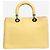 Borsa 2 in 1 Diorissimo 2013 gialla in pelle di struzzo Giallo - vista 3
