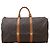 Borsa da viaggio Louis Vuitton Keepall Monogram Pelle Marrone