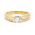 Cartier Trinity Solitaire Ring Diamant Gelb Rosa und Weißgold Größe 47 Golden
