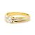 Cartier Trinity Solitaire Ring Diamant Gelb Rosa und Weißgold Größe 47 Golden - Ansicht 2