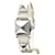 Hermès Médor Uhr aus Stahl mit weißem Lederarmband Silber  - Ansicht 1
