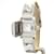 Hermès Médor Uhr aus Stahl mit weißem Lederarmband Silber  - Ansicht 2