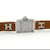 Hermès Médor Uhr aus Stahl mit weißem Lederarmband Silber  - Ansicht 4