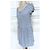 Agnès b. PREPPY QUADRILLE FLORAL KLEID TM Blau - Ansicht 12