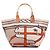 Hermès Marrone Toile H Plume Quadrige al Filo Steeple 31 Beige