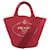 Tote Borsa a secchiello Canapa di Prada Rosso  - vista 11