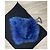Autre Marque Clutch in pelliccia di VOLPE blu fiordaliso e pelle nuova Blu chiaro - vista 2