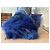 Autre Marque Clutch in pelliccia di VOLPE blu fiordaliso e pelle nuova Blu chiaro - vista 8