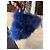 Autre Marque Clutch in pelliccia di VOLPE blu fiordaliso e pelle nuova Blu chiaro - vista 9