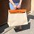 Herbag Borsa da viaggio Hermès in tela Criss Viking e pelle di mucca Hunter Beige - vista 9