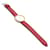 Montre Hermès Arceau acier et plaqué or avec bracelet cuir rouge Doré  - vue 2