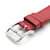 Montre Hermès Arceau acier et plaqué or avec bracelet cuir rouge Doré  - vue 5