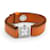 Orologio Hermès Barenia BA1.210 quadrante argento cinturino pelle arancione  - vista 4