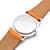 Hermès Hermes "Clipper" watch in steel. Orange  - view 3