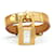 Hermès Kelly watch gold plated with ostrich leather strap Golden  - view 1