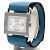 Reloj Hermès Barenia BA1.510 correa de cuero azul - vista 2