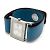 Reloj Hermès Barenia BA1.510 correa de cuero azul - vista 3