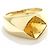 Anello Chanel geometrico in oro giallo 18 carati e citrino D'oro