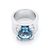 Anello Chopard in oro bianco con topazio blu e diamanti Argento - vista 2