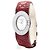 Dior Uhr Stahl Silbernes Zifferblatt Rotes Lederarmband