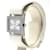 Montre Hermès Barenia BA1.210 Acier Argent Cuir Blanc Argenté  - vue 2