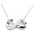 Collana Tiffany & Co Double Loving Heart Oro Bianco 18K e Diamanti Argento