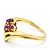 Anello Boucheron in oro giallo 18K con rubini D'oro - vista 3