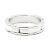 Anello Chanel Ultra in oro bianco e ceramica bianca misura 48 Argento