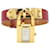 Hermès Kelly watch gold plated steel with red leather bracelet Golden  - view 1