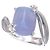 Chanel Ring aus Weißgold mit Chalcedon und Diamant Größe 49 Silber