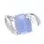 Chanel Ring aus Weißgold mit Chalcedon und Diamant Größe 49 Silber - Ansicht 4