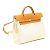 Bolsa Hermès Herbag em lona bege e couro natural