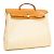 Bolsa Hermès Herbag em lona bege e couro natural - vista 2
