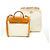 Bolsa Hermès Herbag em lona bege e couro natural - vista 7